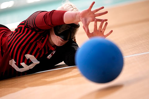 Paris Paralympics 2024 Day 1: Women's preliminary round Goalball game Canada vs France